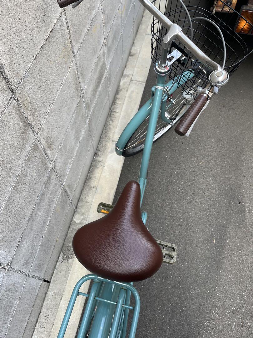 26インチ 自転車 シティサイクル サビ多め ミントグリーン系