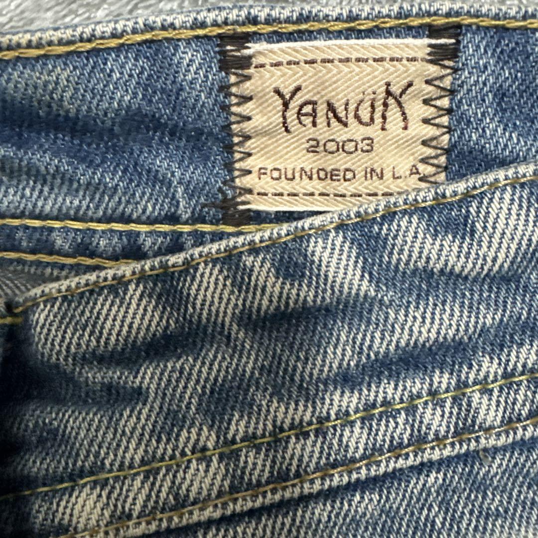 YANUK スリムフィット デニムパンツ ライトブルー