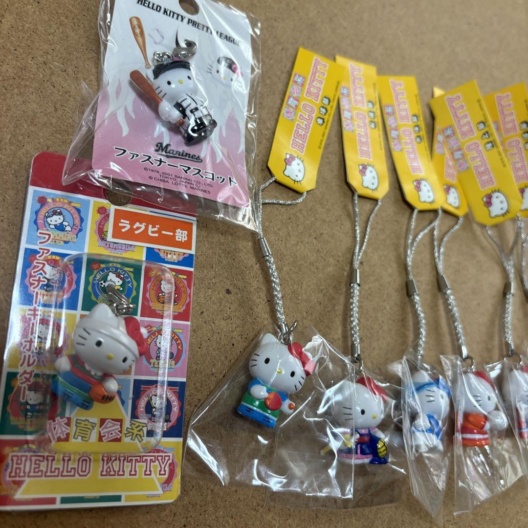 ハローキティ ストラップ 体育会系　8個セット ハローキティ ストラップ 体育会系 8個セット - ストラップ