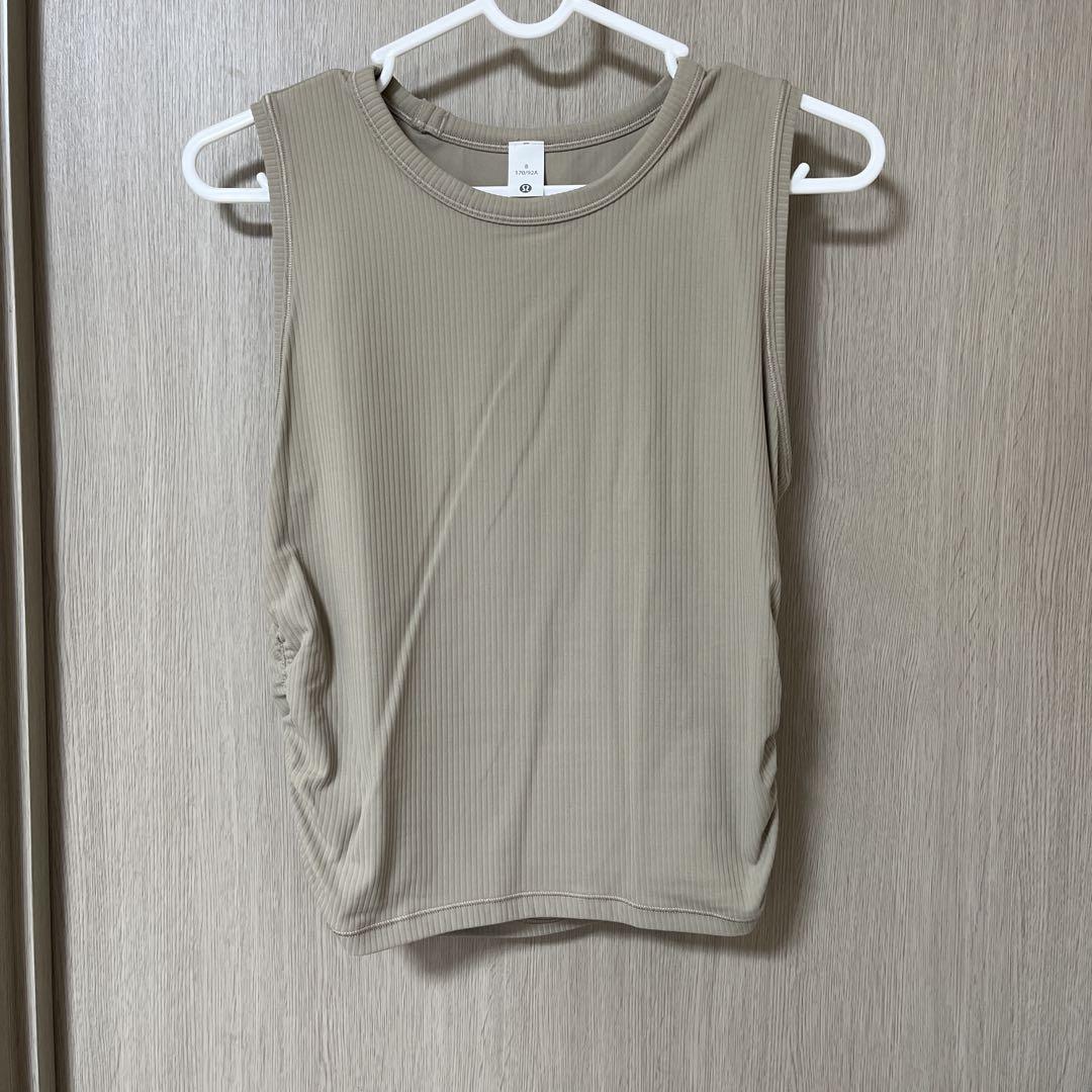 Lululemon all it takes ベージュ タンクトップ サイズ8