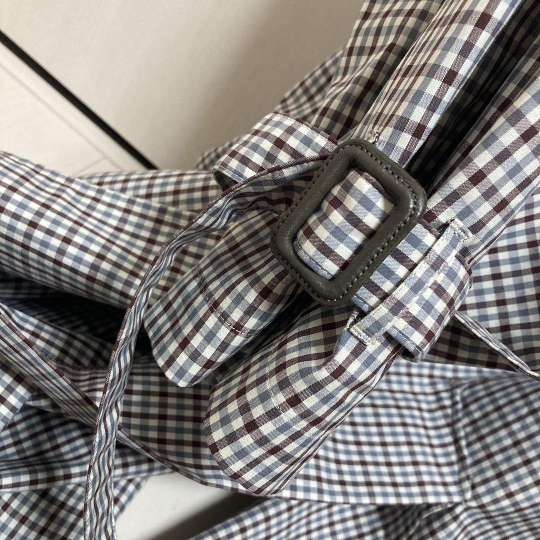 送料無料 トレンチコート  チェック柄 6535 Qoo10] トレンチコート チェック柄 グレンチェッ : レディース服