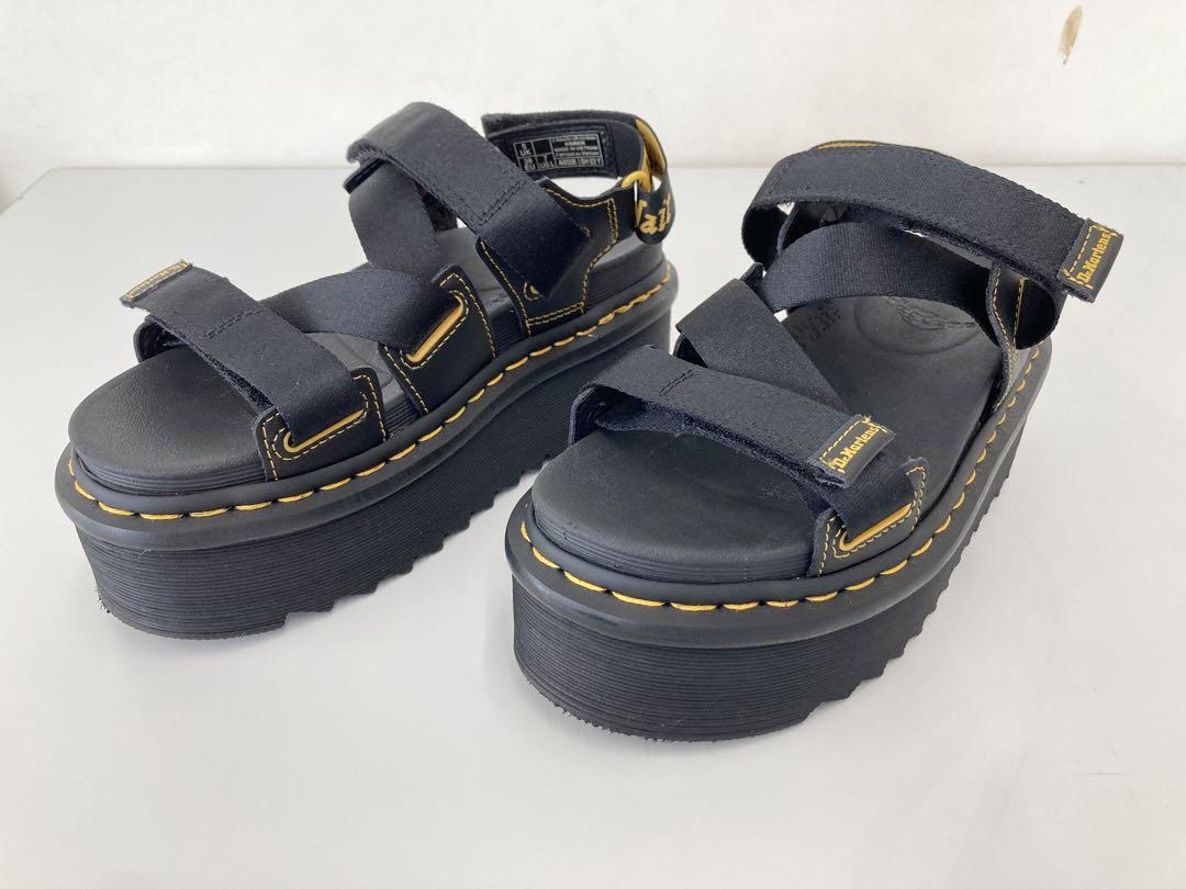 お歳暮 のし Dr.Martens ドクターマーチン KIMBER サンダル 厚底 黒 UK5 靴 靴