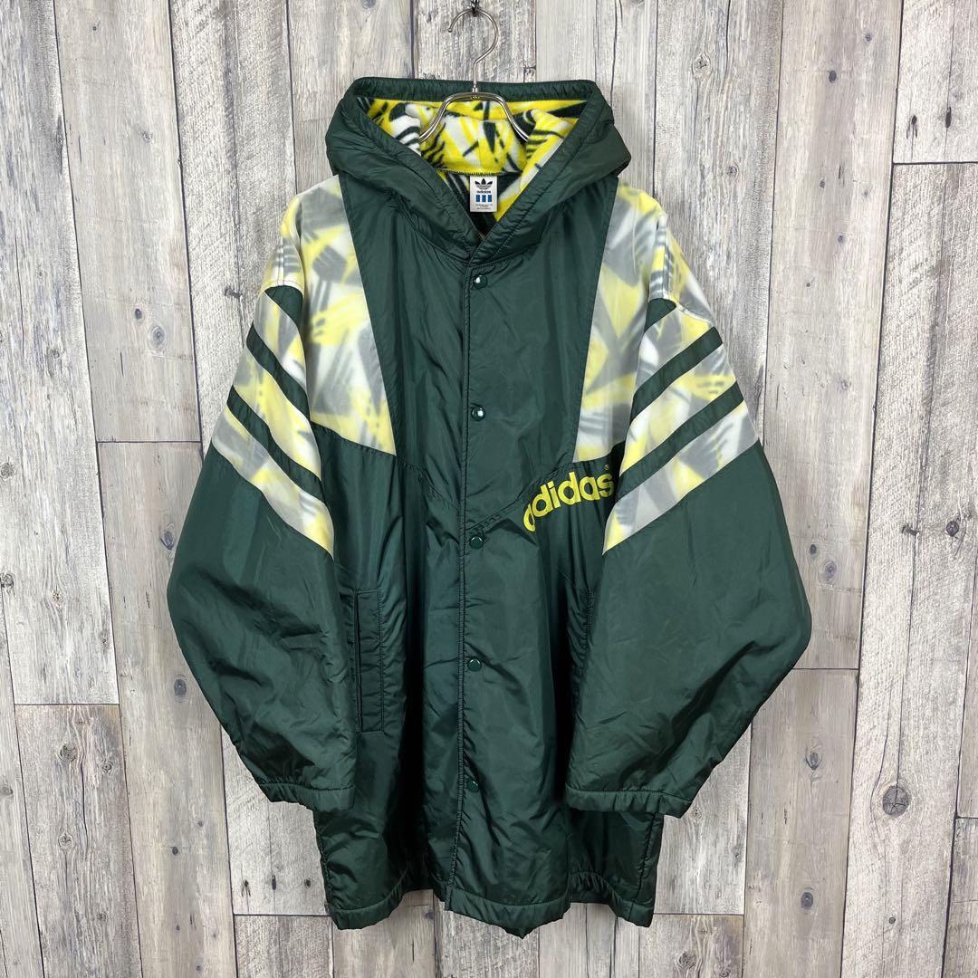 OLD adidas 90s アディダス 日本製 デサント製 ベンチコート L