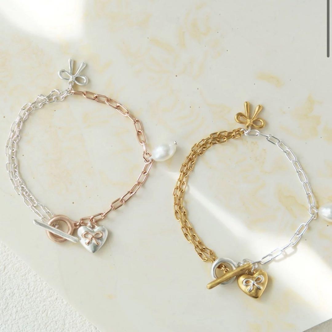 アクセサリー emiru x momota / Heart ribbon bracelet