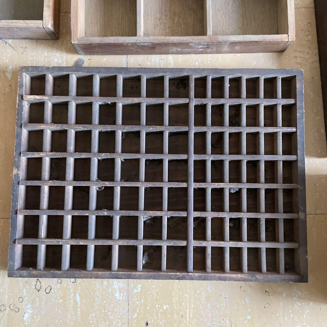 【短期でバラします】S15 /仕切りケース【活版印刷】【古道具】