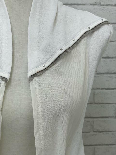 K05141) Ozz Croce 背中レースアップチュール切替ロングジレ