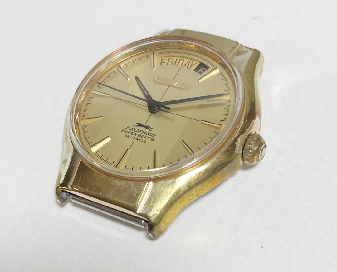 70s CITIZEN LEOPARD Super Beat 8 自動巻き 金色