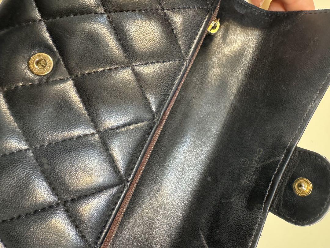 CHANEL シャネル キルティング ブラック 長財布