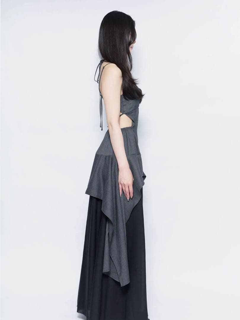 Theredthread S cat slit long dress gray Theredthread S cat slit long dress gray