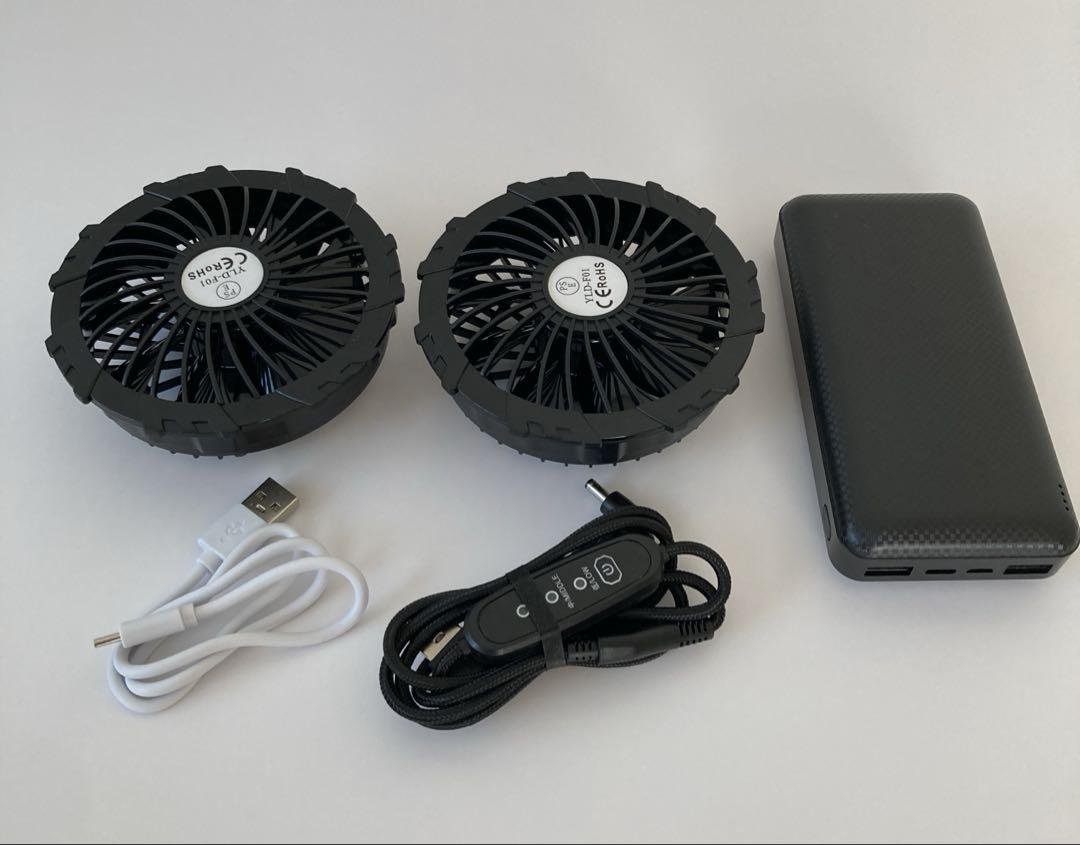 空調服 フルセット❤️ 30000mAh バッテリー 保冷剤ポケット付 Ｌサイズ