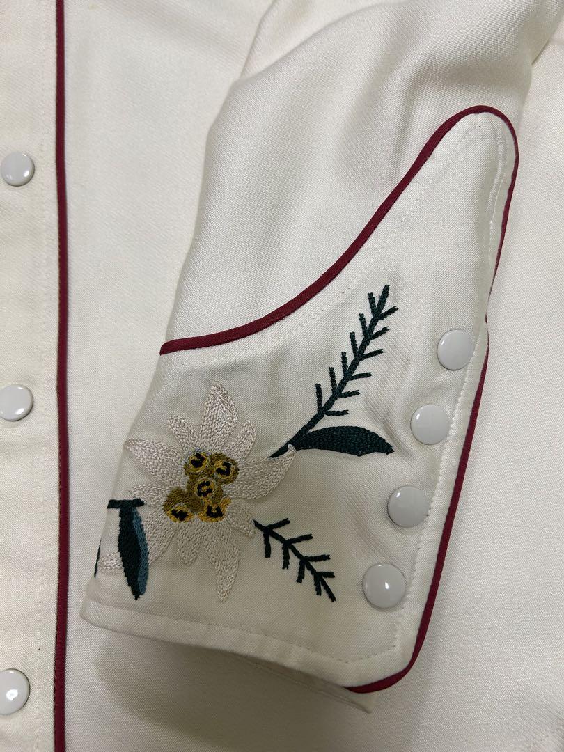 BALLY 花柄刺繍 長袖シャツ