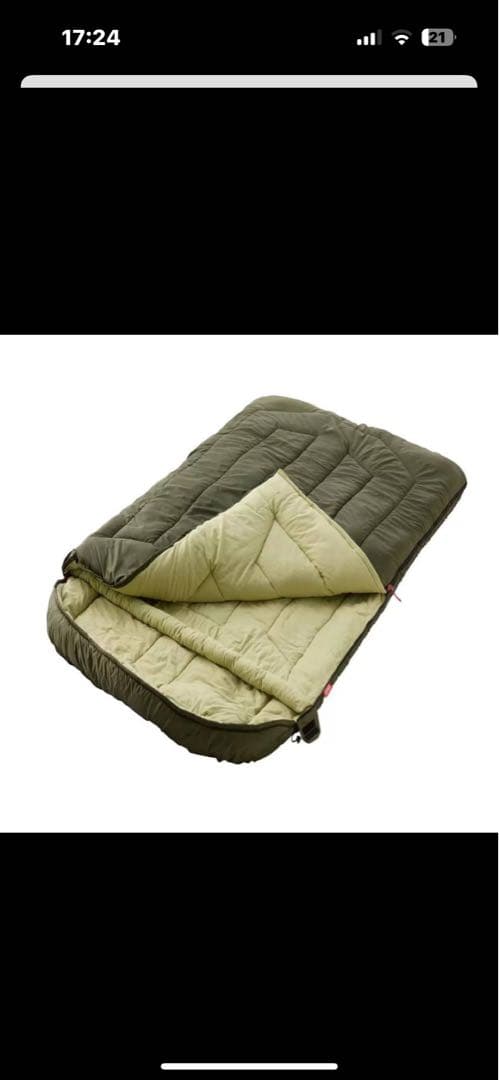 Coleman 寝袋 丸洗いも可能