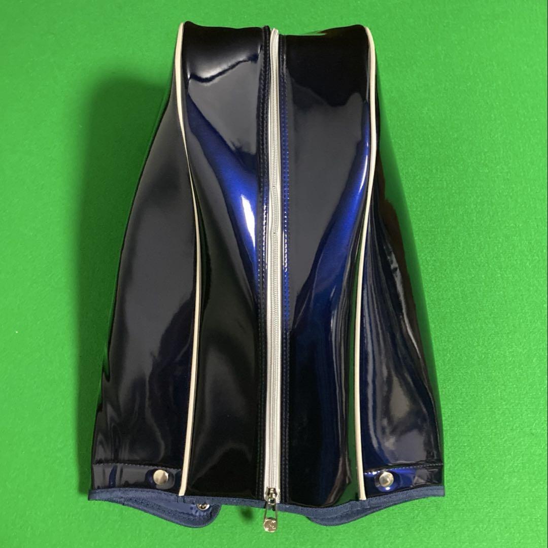 ‼️訳あり美品‼️アンパスィ キャディバック エナメル ネイビー 3点式