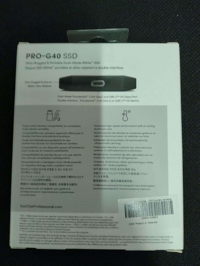 プロフェッショナル ポータブルSSD2TB SDPS31H-002T-GBCND - PC周辺機器