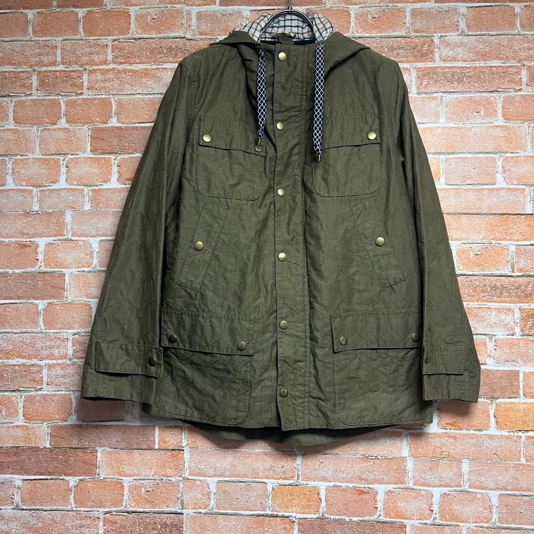 級 ネネット 2way キツネ マウンテンパーカー チェック柄 カーキM Ne-net