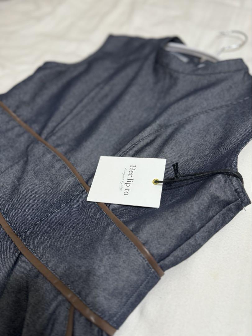 herlipto Trimming Denim Effect Dress
