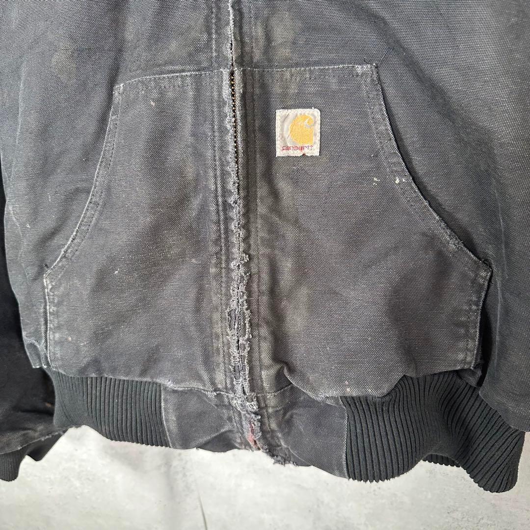 22g21m3 古着 USA製 カーハート 中綿アクティブジャケット ボロ 画像4