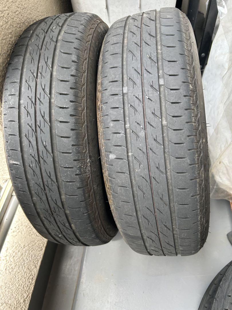 155/65R14 タイヤ付きアルミホイール2本
