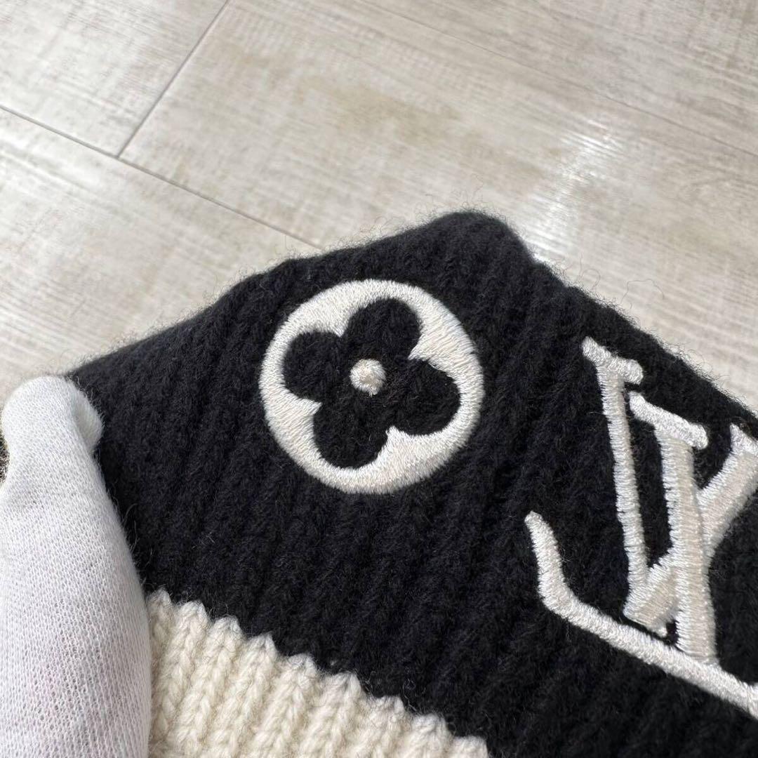 ◆ラグジュアリーで肌触り◎【 LV 】マフラー・LV ヘッドライン LOUIS VUITTON エシャルプ モノグラム マフラー ベージュ 正規品