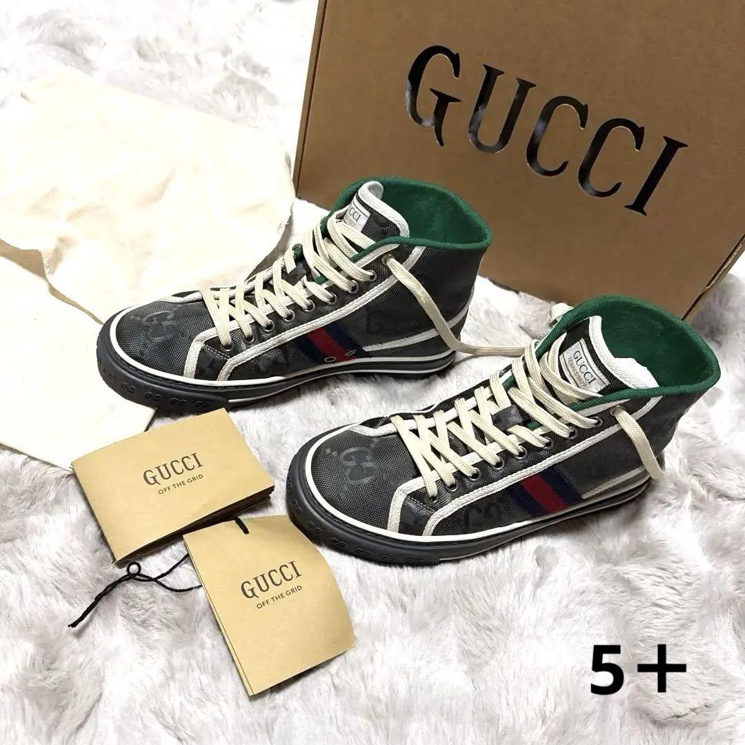 【冬バーゲン★】 ハイカットスニーカー 1977 Tennis GUCCI グレー メルカリ - 靴