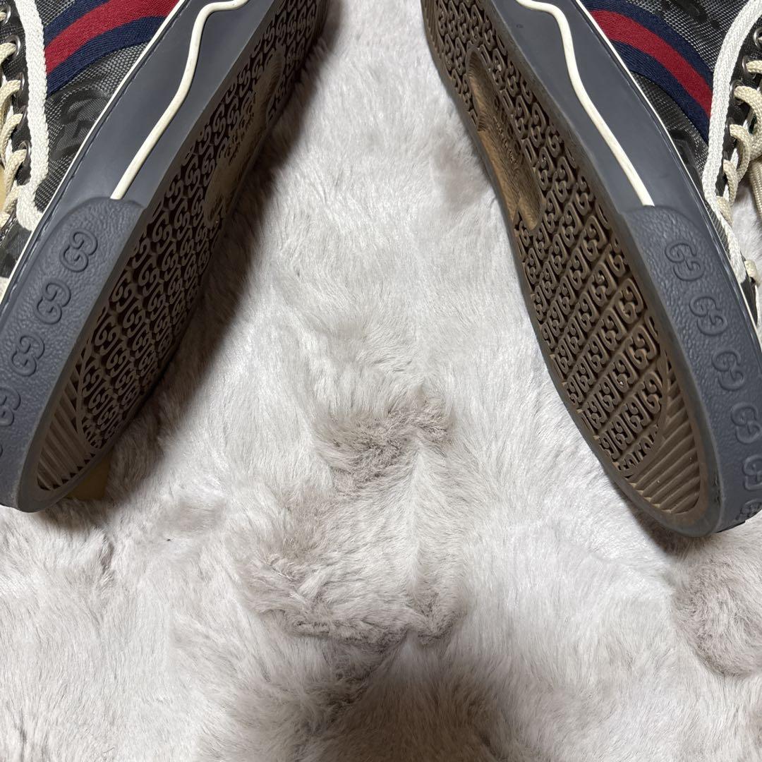 GUCCI Tennis 1977 ハイカットスニーカー グレー - メルカリ