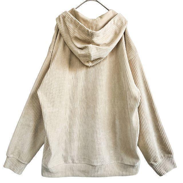 一枚で決まる✨ノースフェイスM メンズコーデュロイパーカー ライトベージュ