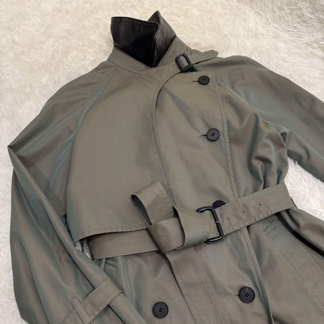 【極美品】STUDIOUS CITY ハイカウントコットントレンチコート 偏光