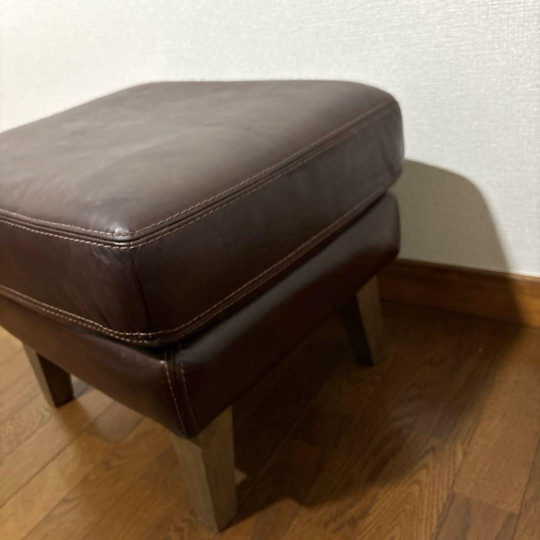 から厳選した 良品】unico FRAYE ブラウン オットマン オットマン・スツール