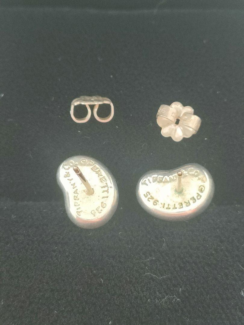 ティファニー　豆　ピアス　中古　付属品なし　やや汚れあり