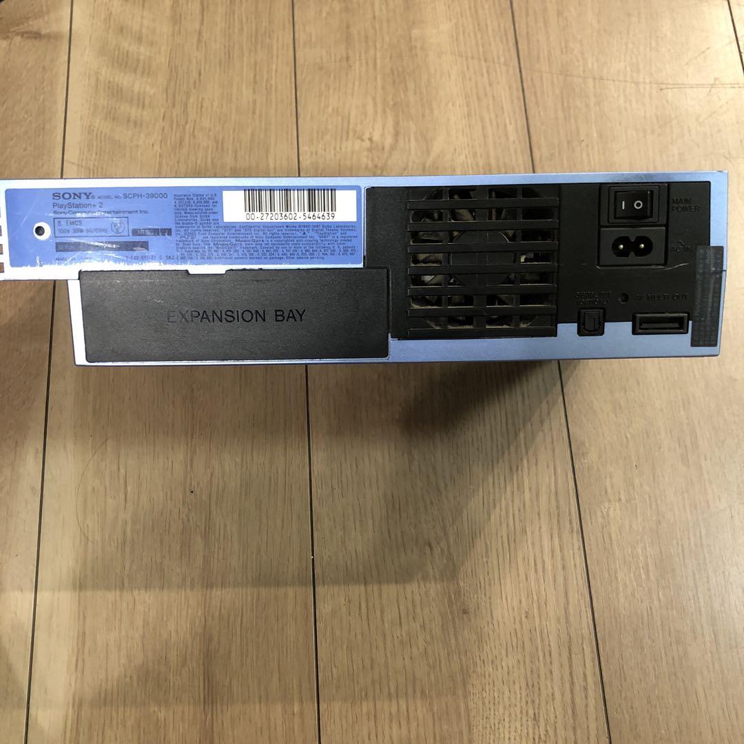 PS2 SCPH-39000 本体一式　アクアブルー　ソフト8本セット