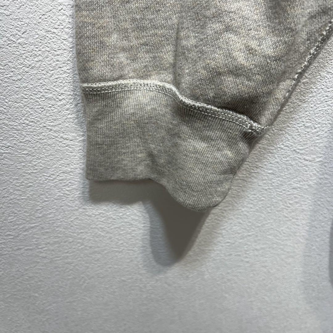 【US規格】希少サイズ POLO ロゴ刺繍 ジップパーカー グレー 4XL