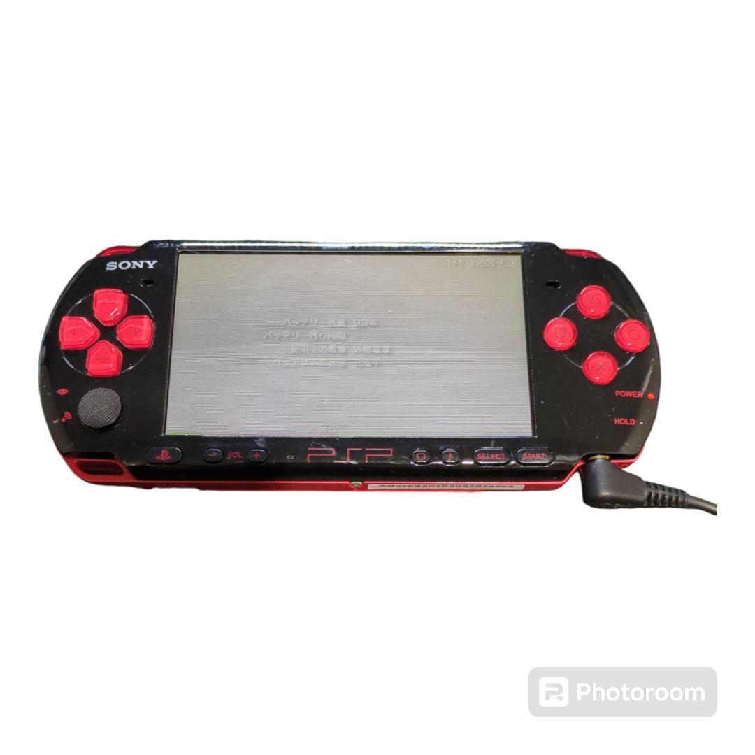 [動作確認済] 限定版 PSP-3000 ブラック＆レッド