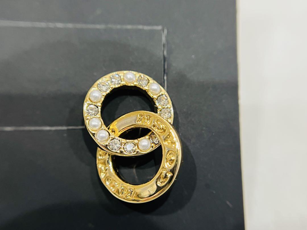 ◯COACH コーチ アクセサリー 2連リングピアス ゴールドカラー 保管品◯