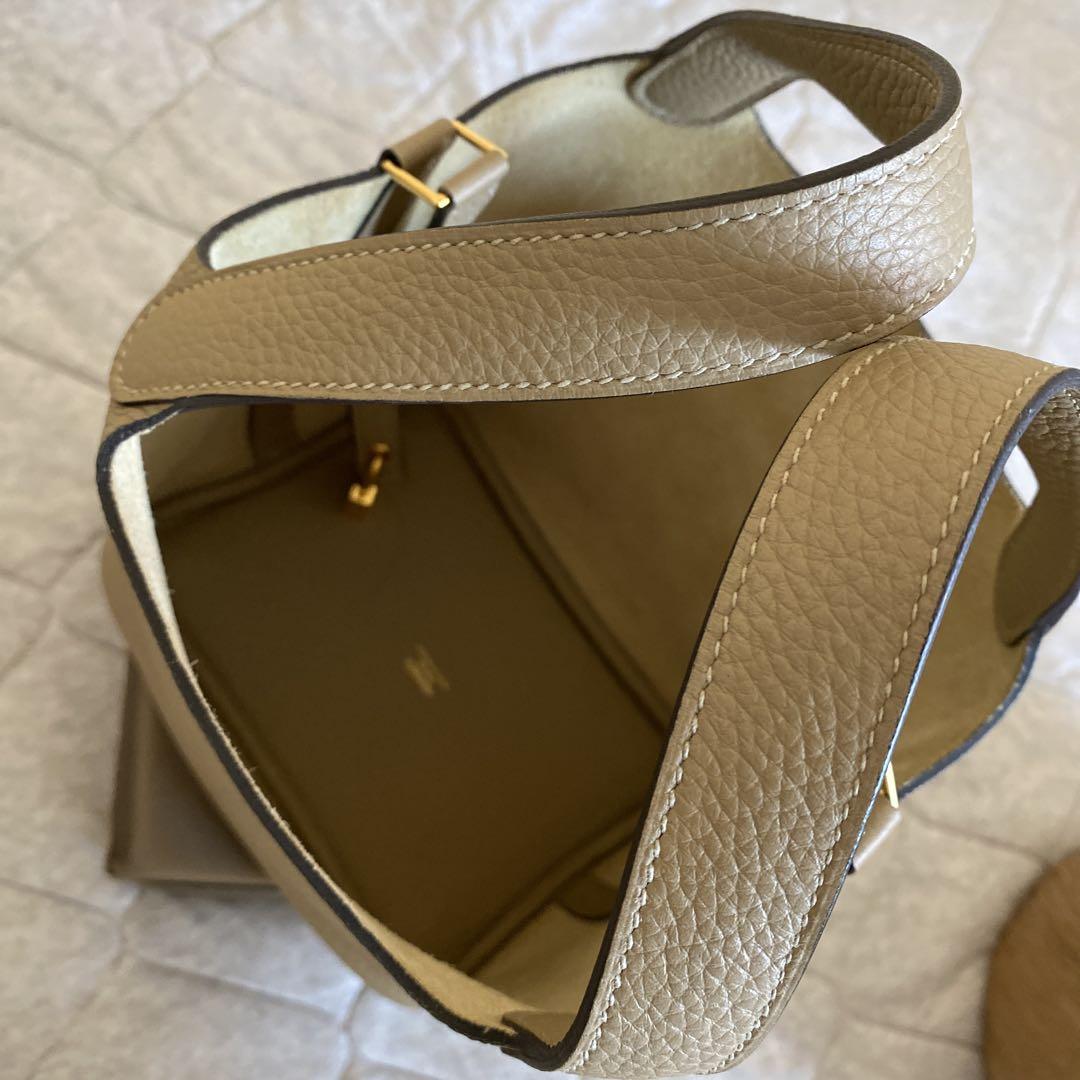 HERMES エルメス ピコタンロック pm 18 トレンチ ゴールド バッグ
