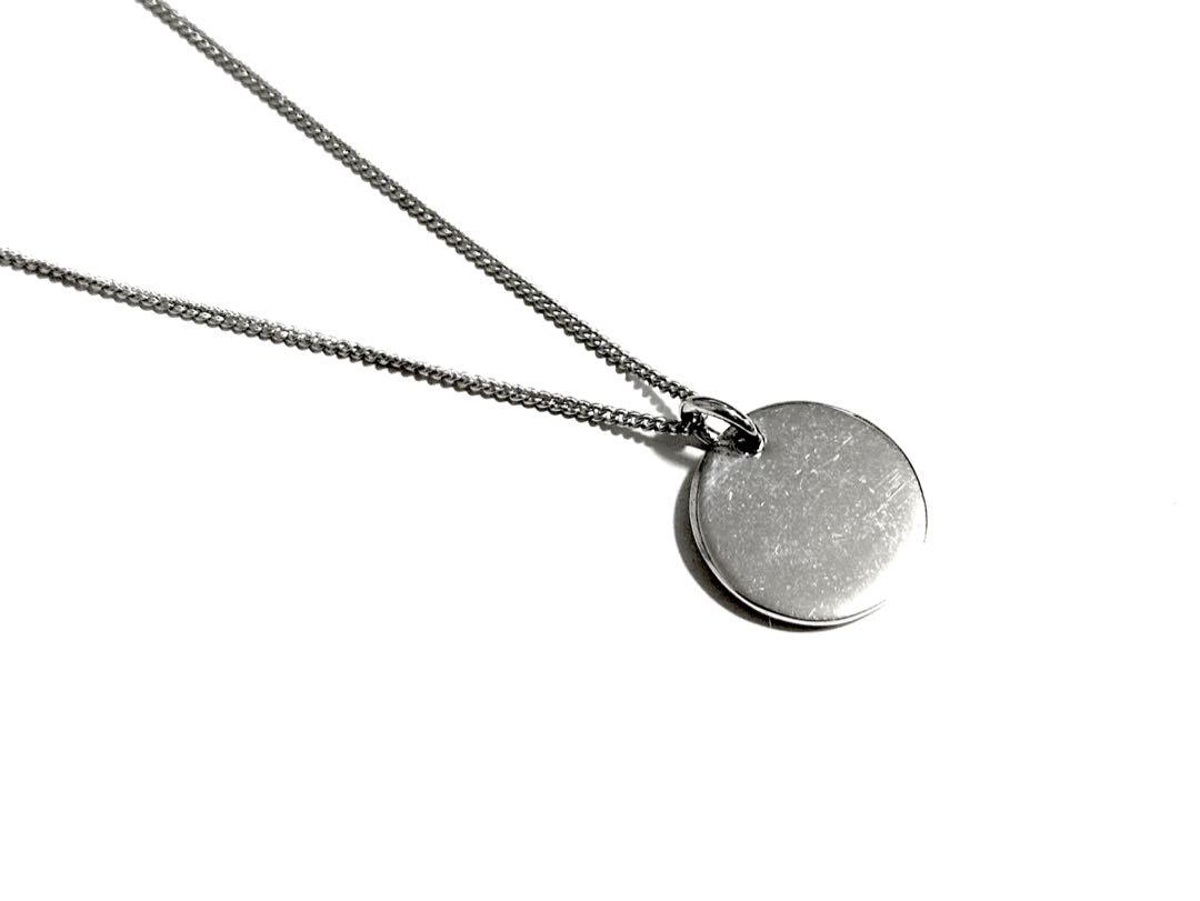 Christian Dior CD 00s シルバー ネックレス 美品 ロゴ 丸