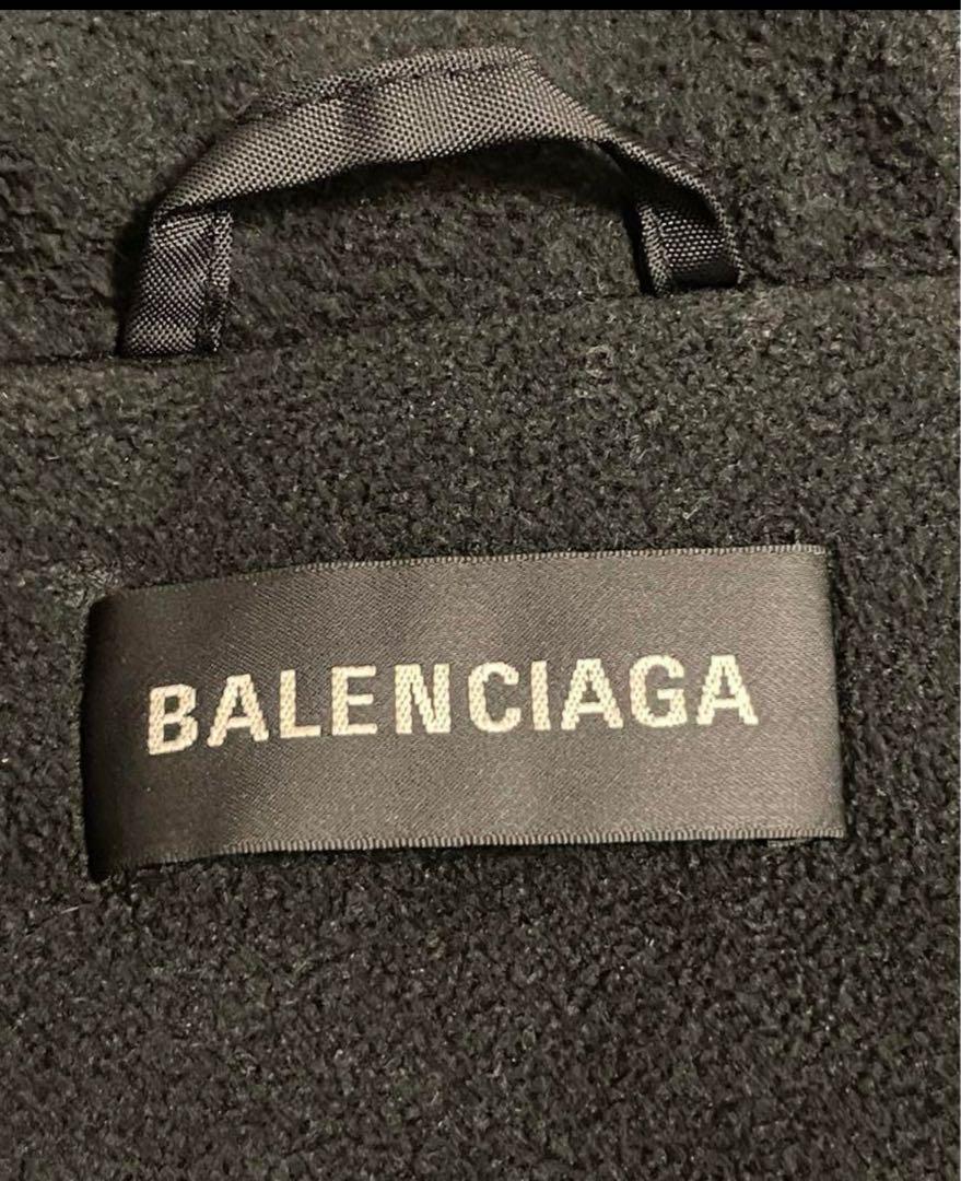 BALENCIAGA ブラック ナイロンジャケット ハーフジップ