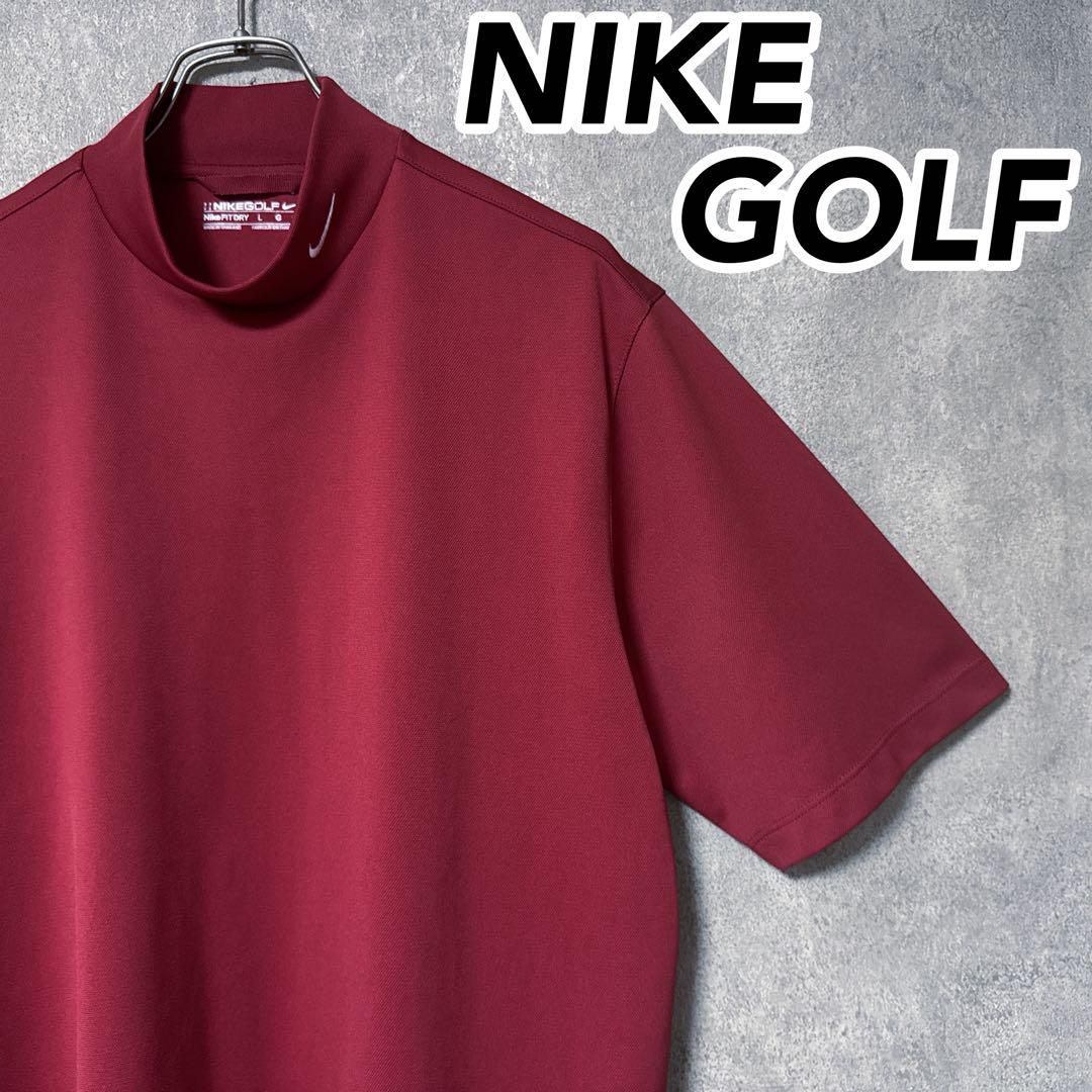 NIKE GOLF ナイキゴルフ 刺繍 ロゴ ゴルフ ウェア モックネックシャツ
