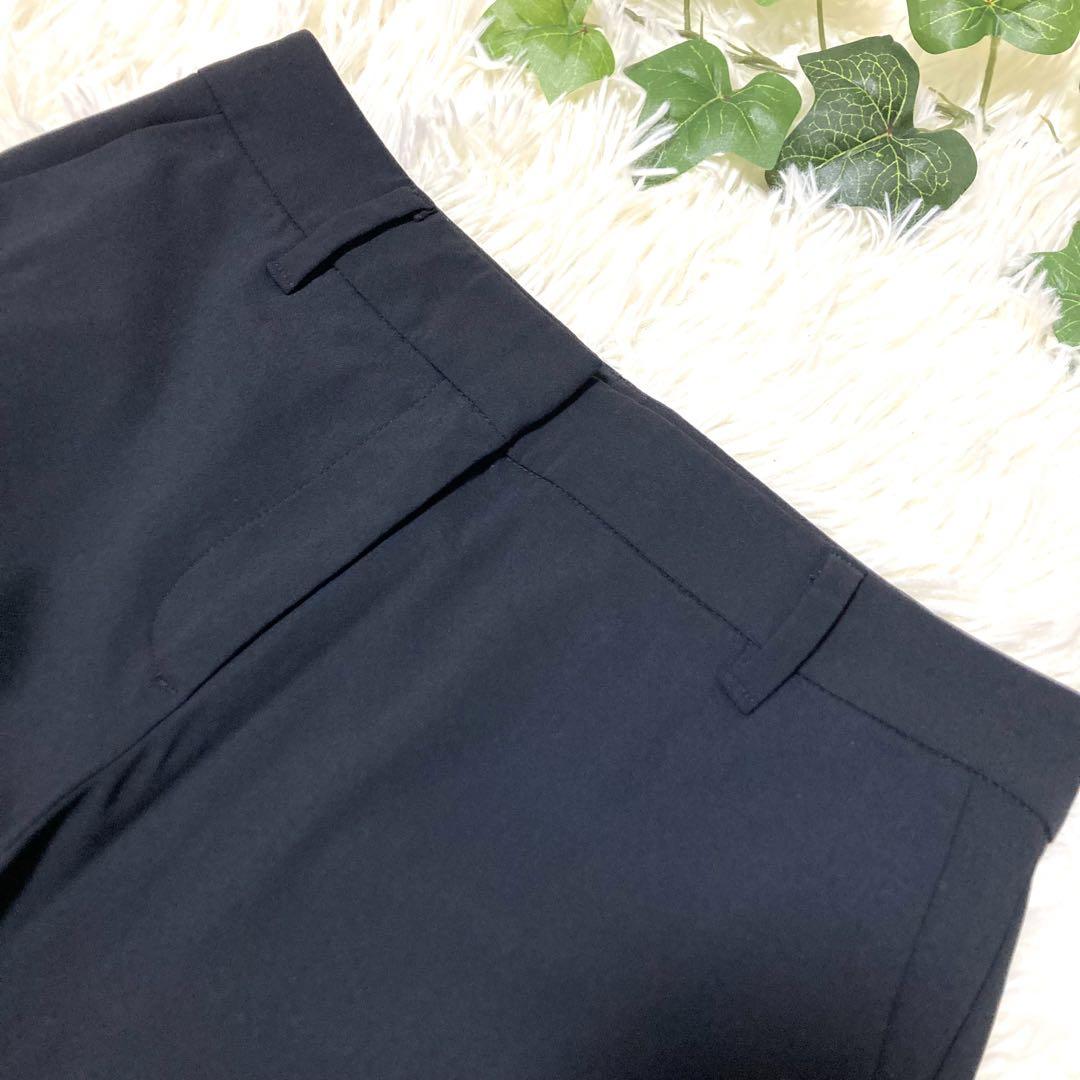 PLST セットアップスーツ　ノーカラー　ストレッチ　ブラック　ボタンレス