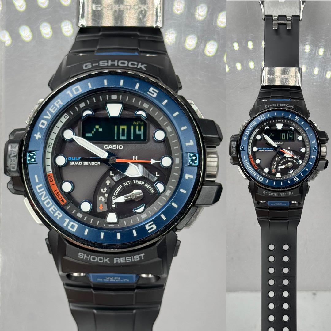 極美品 箱説付 G-SHOCK GWN-Q1000 電波ソーラー ブラック