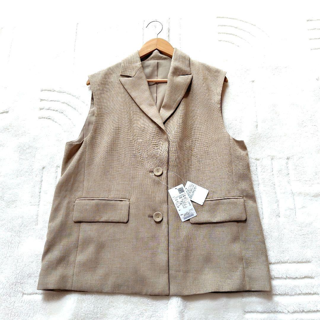 新品タグ付き　SHIPS　メランジ ギマ テーラー ジレ 23SS　近年モデル