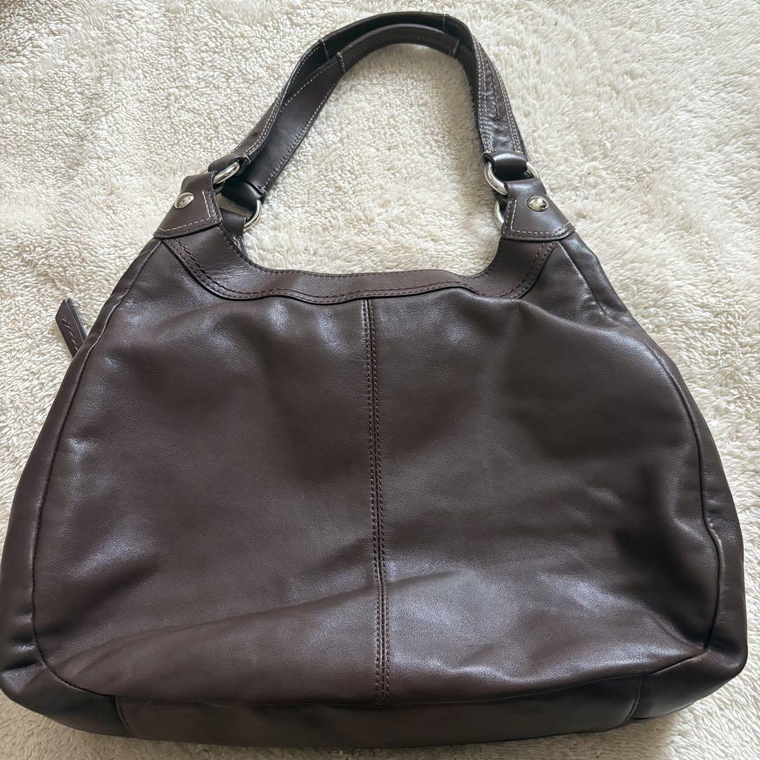 coach ブラウンレザー　ハンドバック