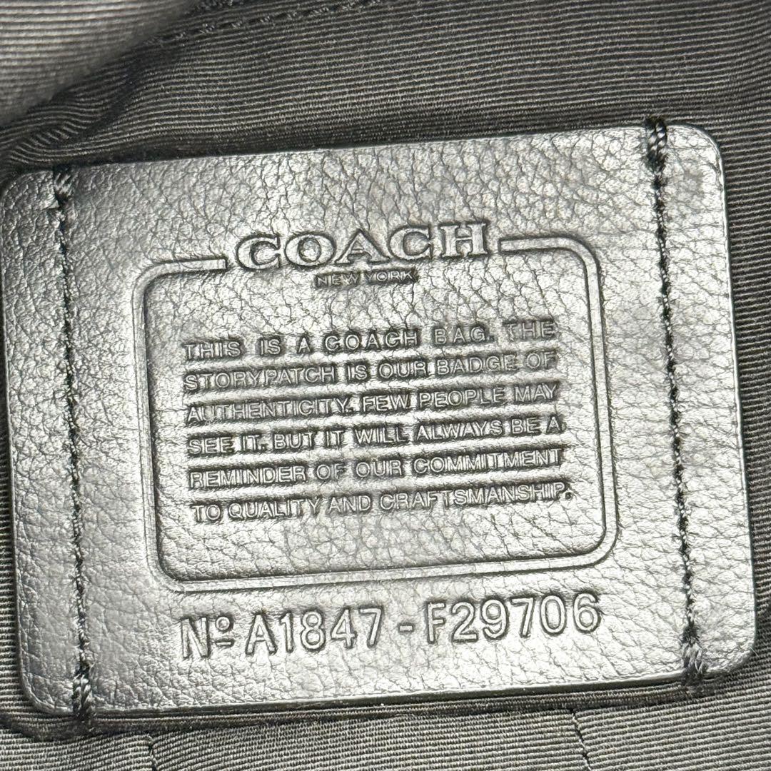 COACH　コーチ　ハンドバッグ　迷彩柄　カモフラ柄　レザー　ユニセックス