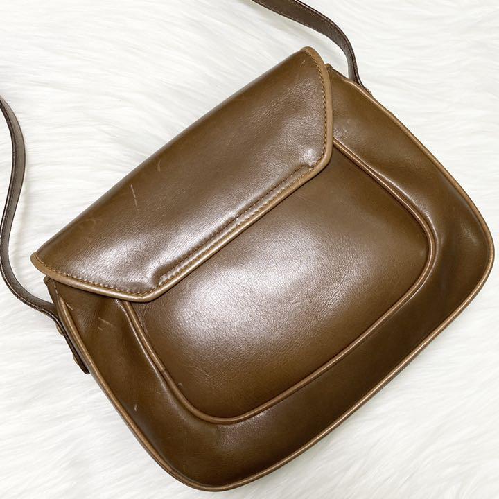 お得大得価 美品 OLD GUCCI ショルダーバッグ GGロゴ ブラウン 92A18-m60803410485 即納正規品