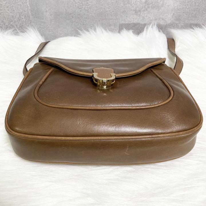 お得大得価 美品 OLD GUCCI ショルダーバッグ GGロゴ ブラウン 92A18-m60803410485 即納正規品