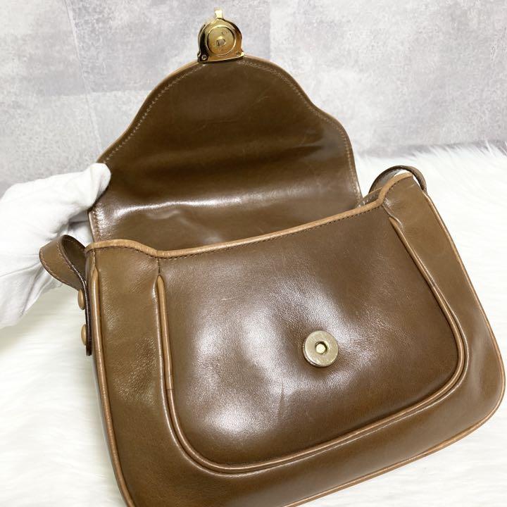 お得大得価 美品 OLD GUCCI ショルダーバッグ GGロゴ ブラウン 92A18-m60803410485 即納正規品