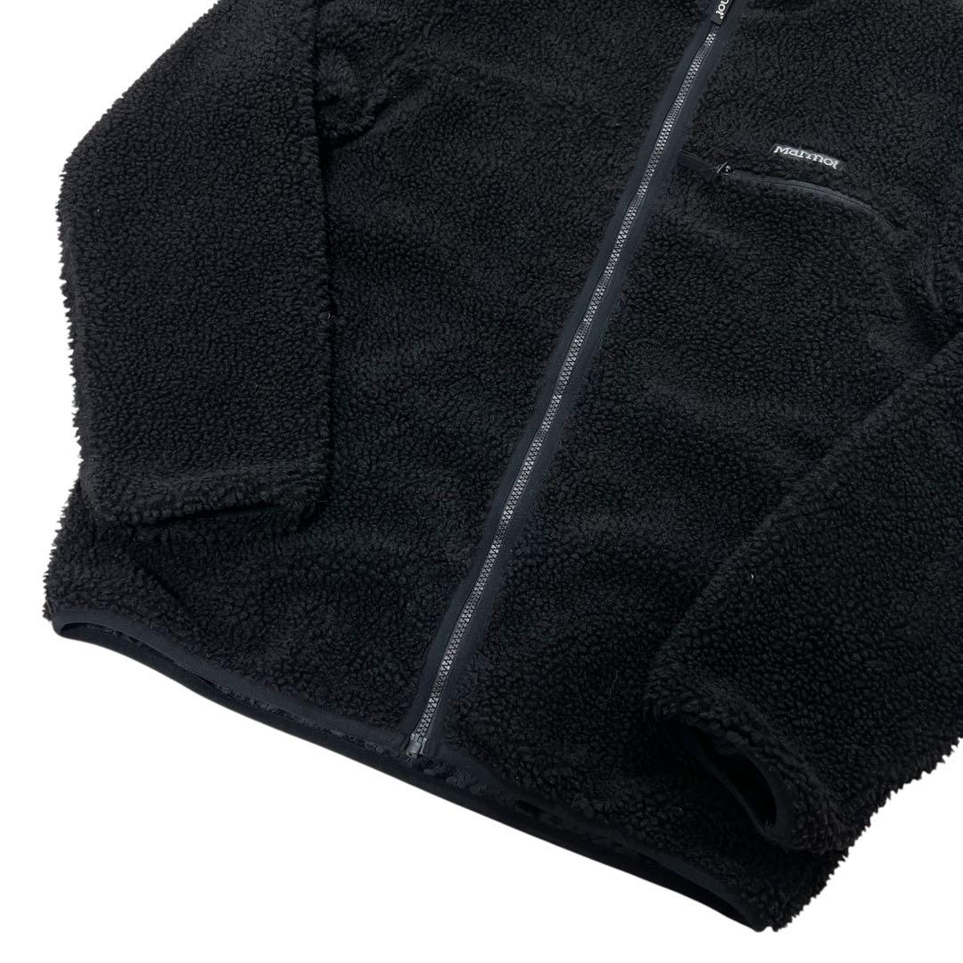 美品 マーモット ボア シープフリース ジャケット XL ブラック ジップアップ 美品 マーモット ボア シープフリース ジャケット XL ブラック ジップアップ
