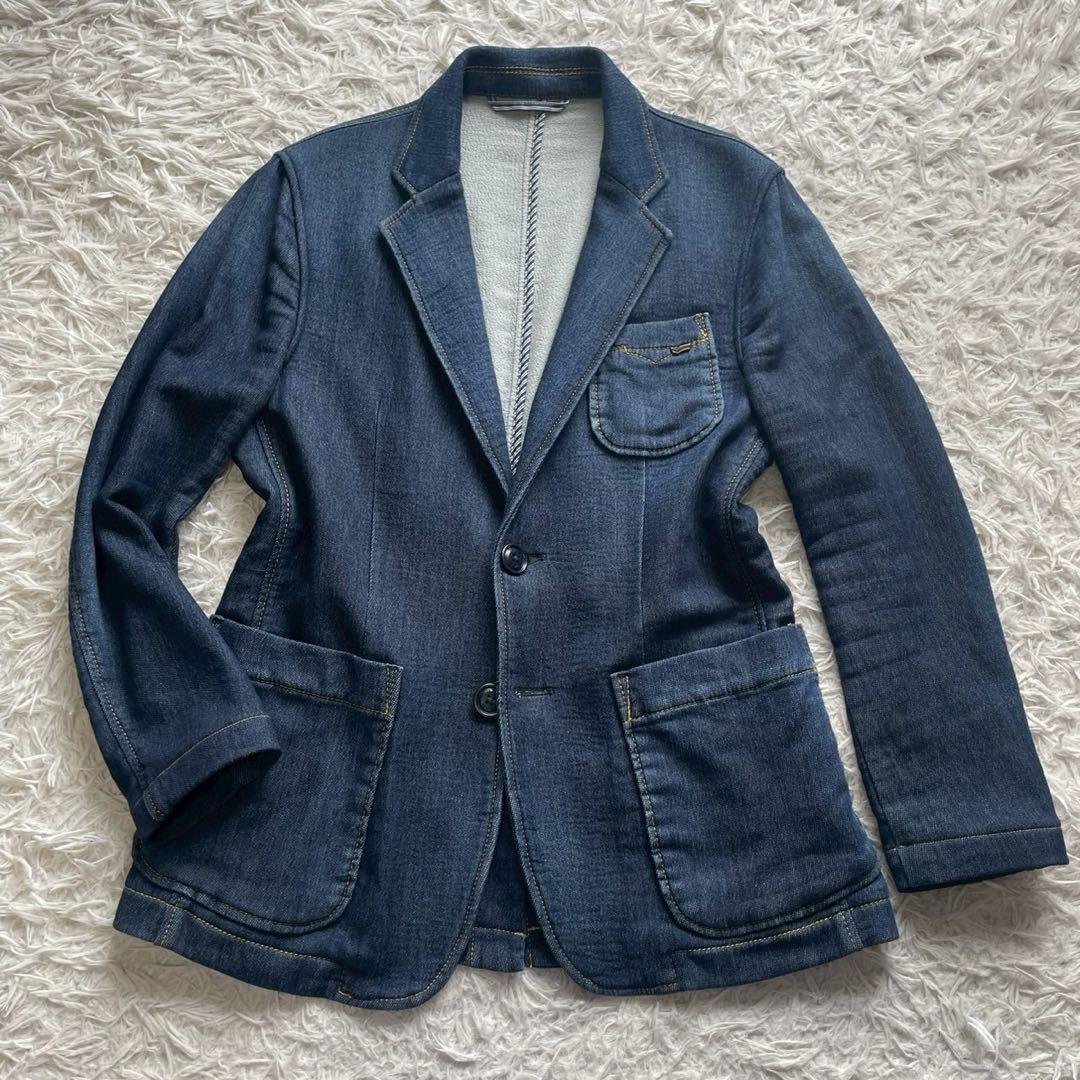◎極美品 GAS ストレッチデニム ロゴプレート 刻印 伸縮 L相当