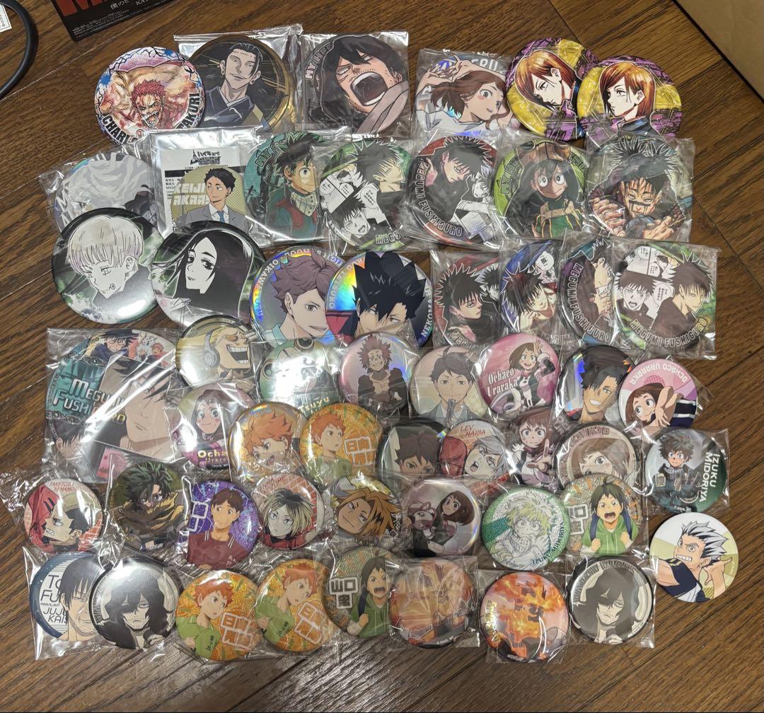 [88個] ジャンプショップ 缶バッジ ハイキュー 呪術廻戦 ヒロアカ 鬼滅の刃 88個] ジャンプショップ 缶バッジ ハイキュー 呪術廻戦 ヒロアカ