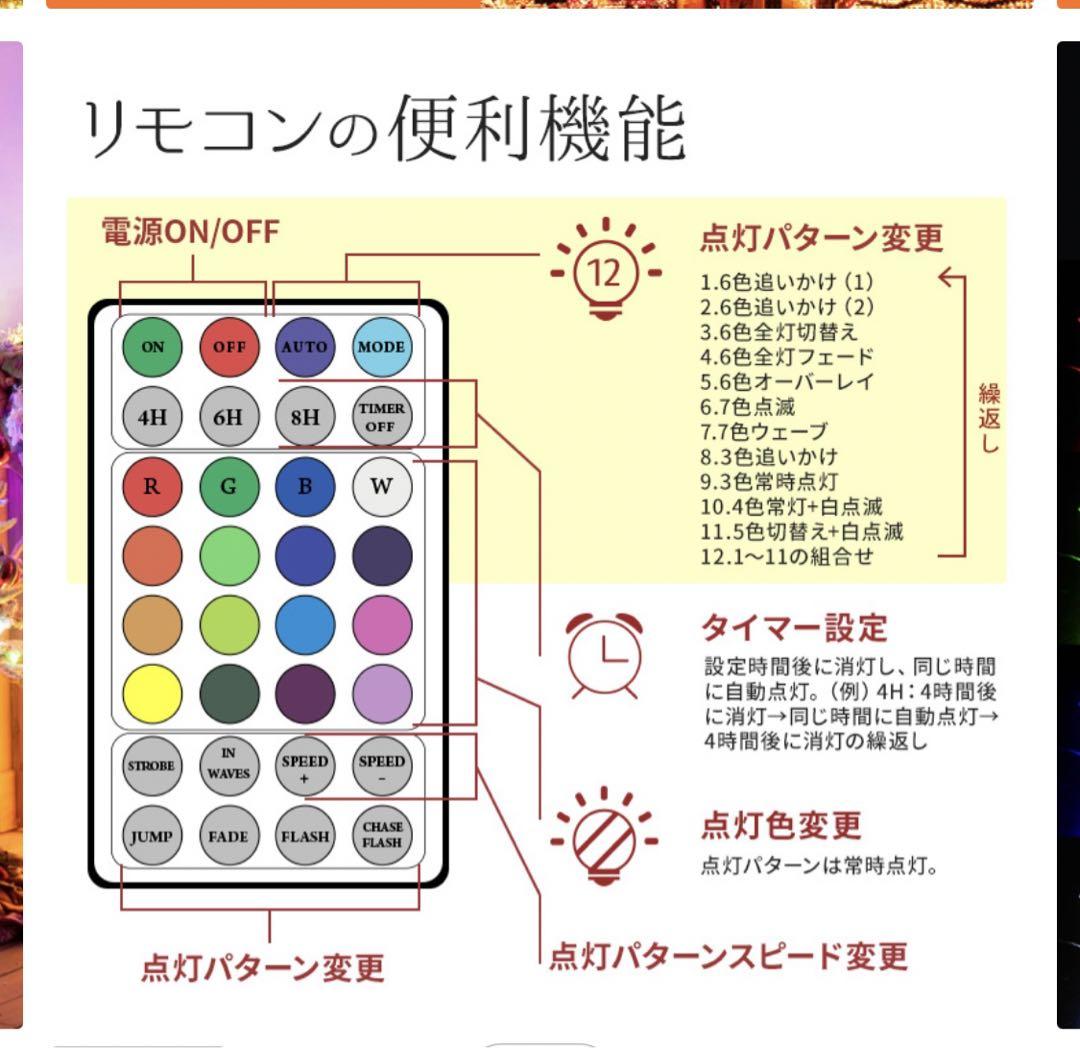 ジュエリーライト フェアリーライト LED 100球 10m マルチカラーUSB