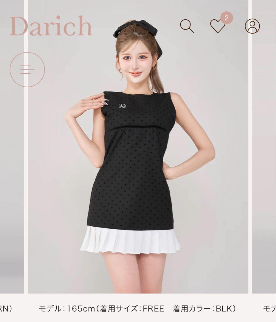Darich フロッキードットノースリミニワンピース